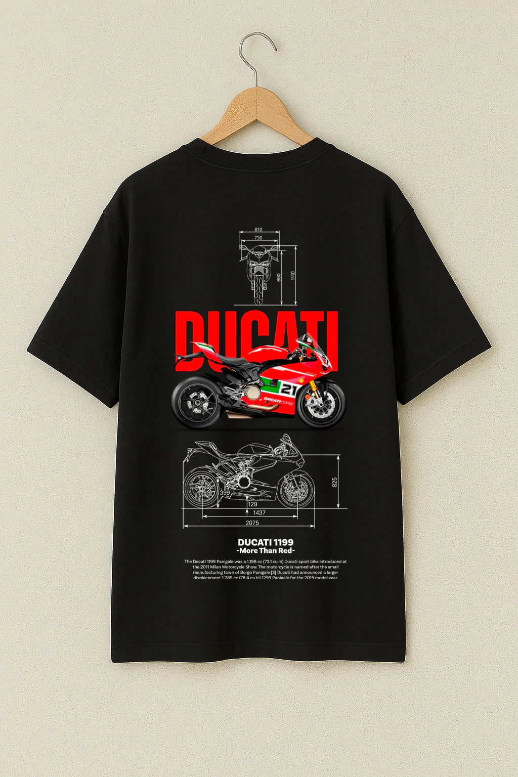 Ducati 1199  Oversized graphic tee