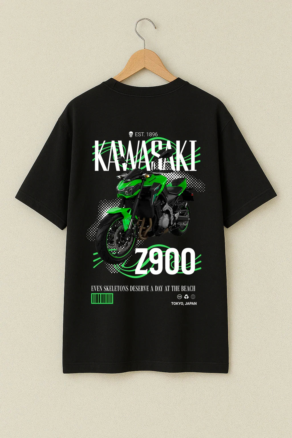 Kawasaki Z900 Graphic Oversized T-Shirt – Street Style Meets Superbike Ener