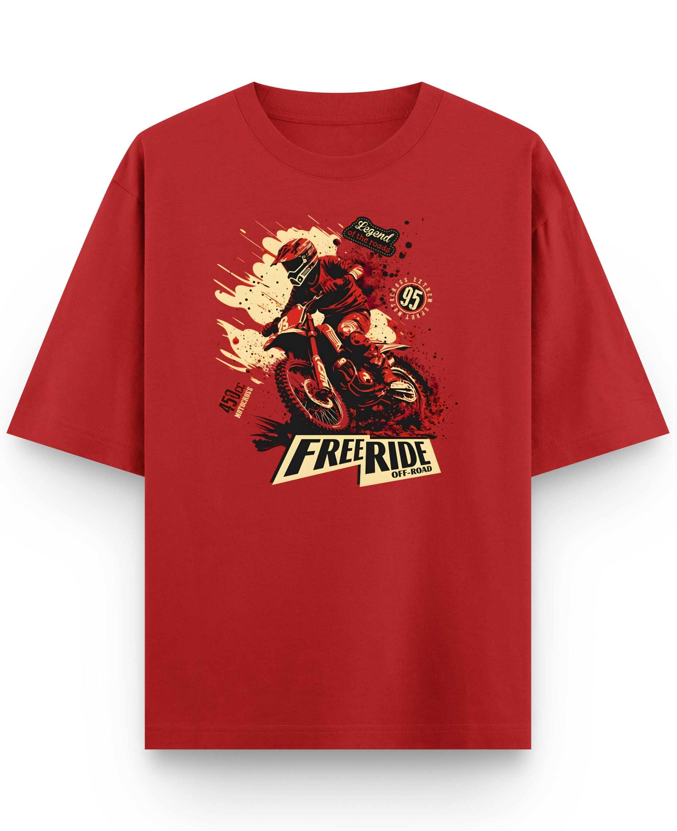 Red Oversized T-shirt Front Design